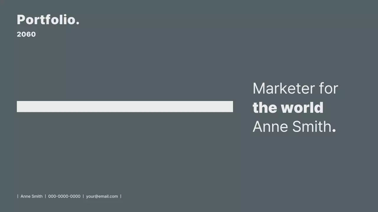 그레이 모던 포트폴리오 프레젠테이션