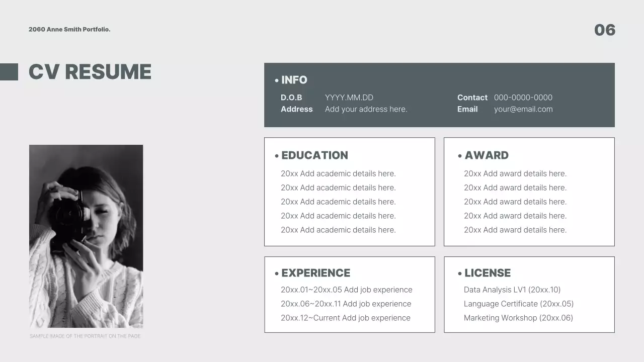 그레이 모던 포트폴리오 프레젠테이션