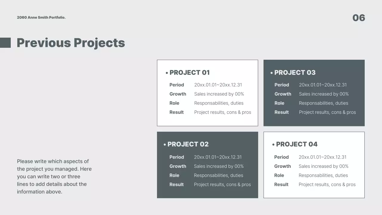 그레이 모던 포트폴리오 프레젠테이션