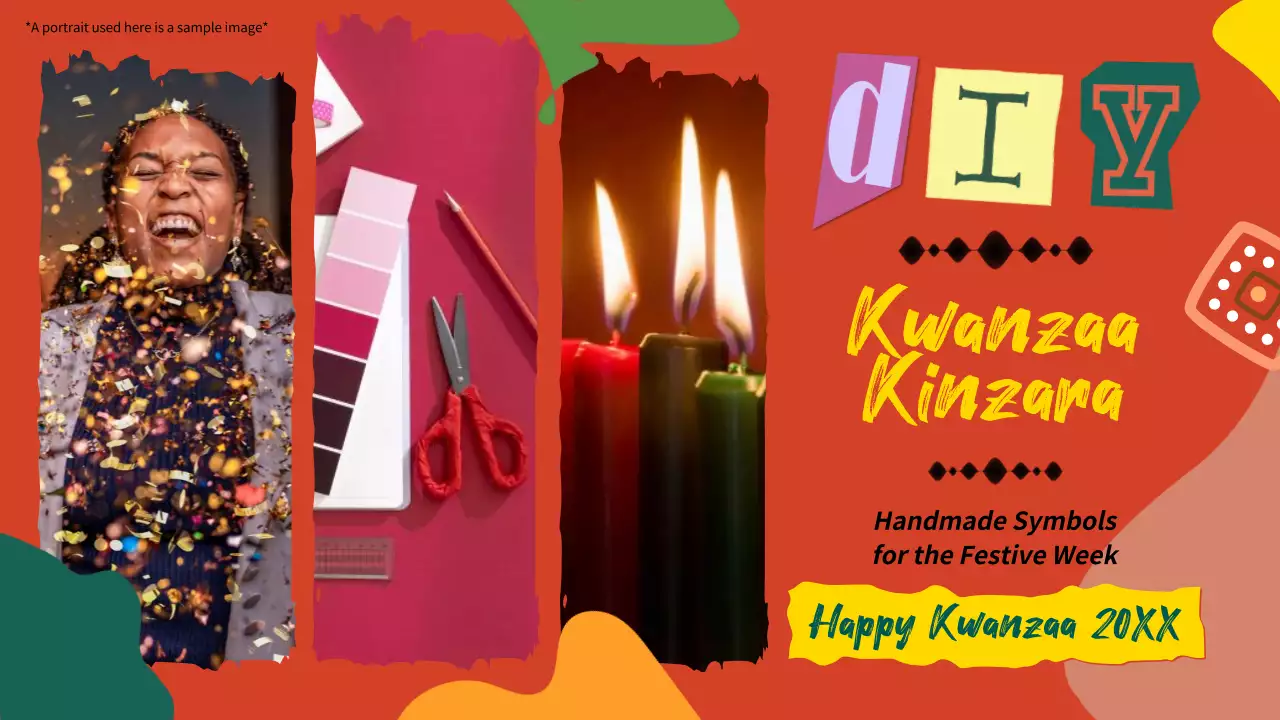 Orange Cultural Kwanzaa Promotion YouTube Thumbnail