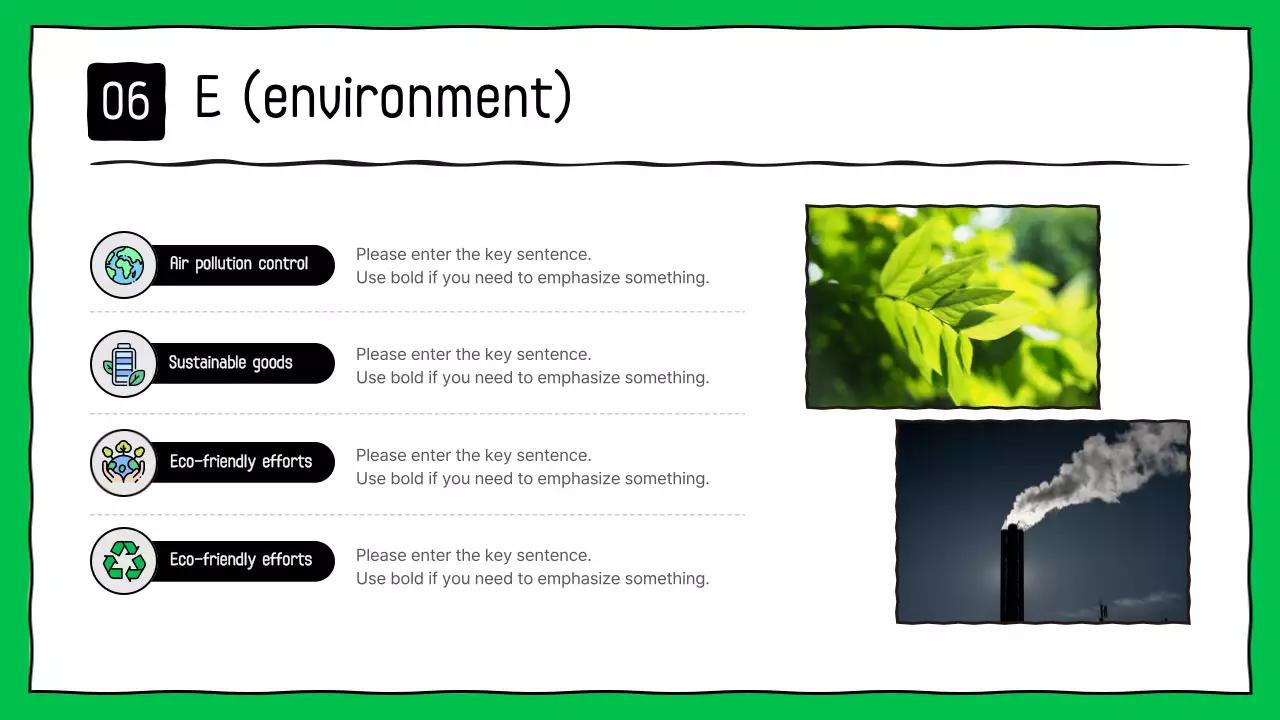 Green Simple Esg Report Presentation