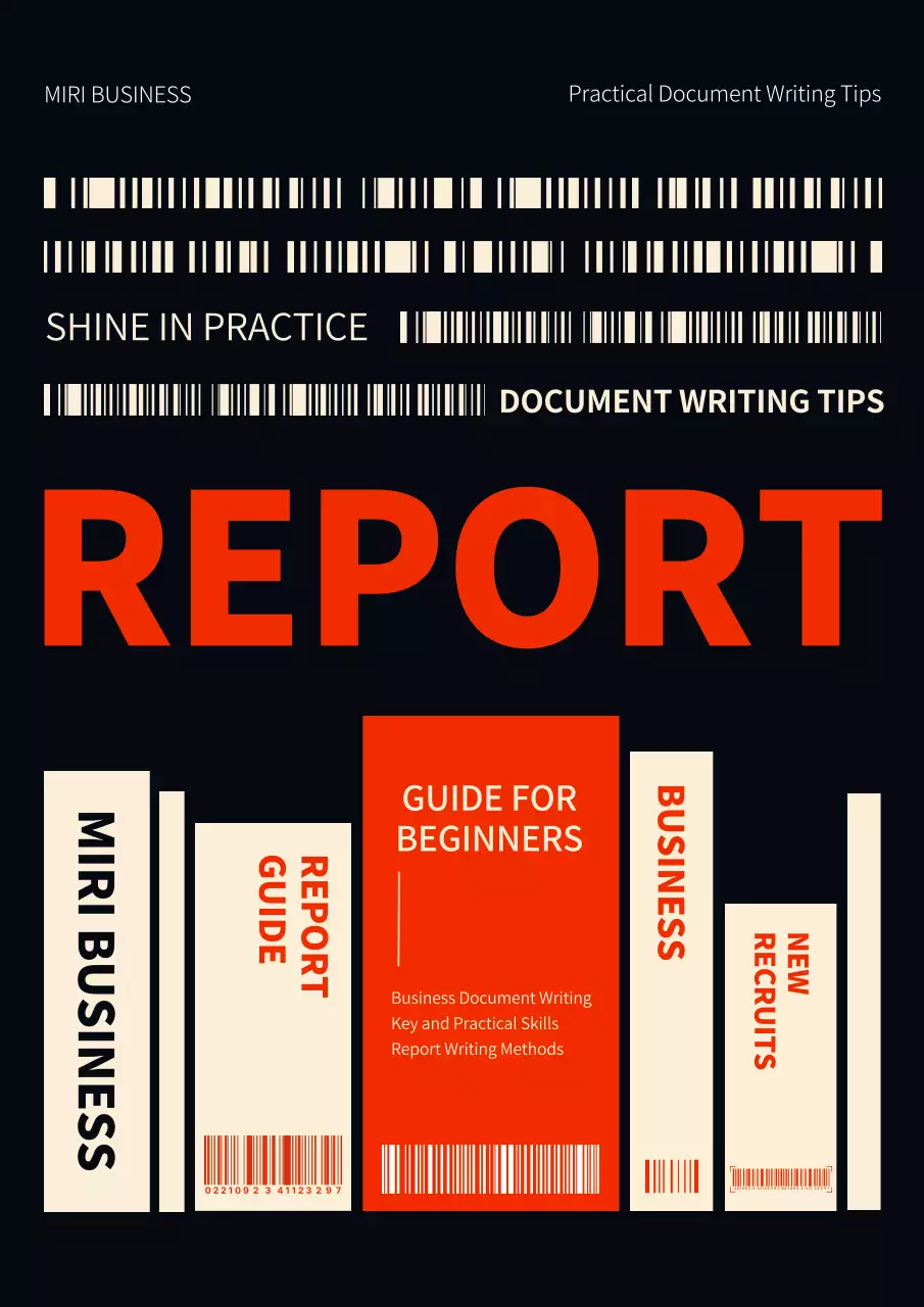 블랙 프로페셔널 리포트 가이드 포스터