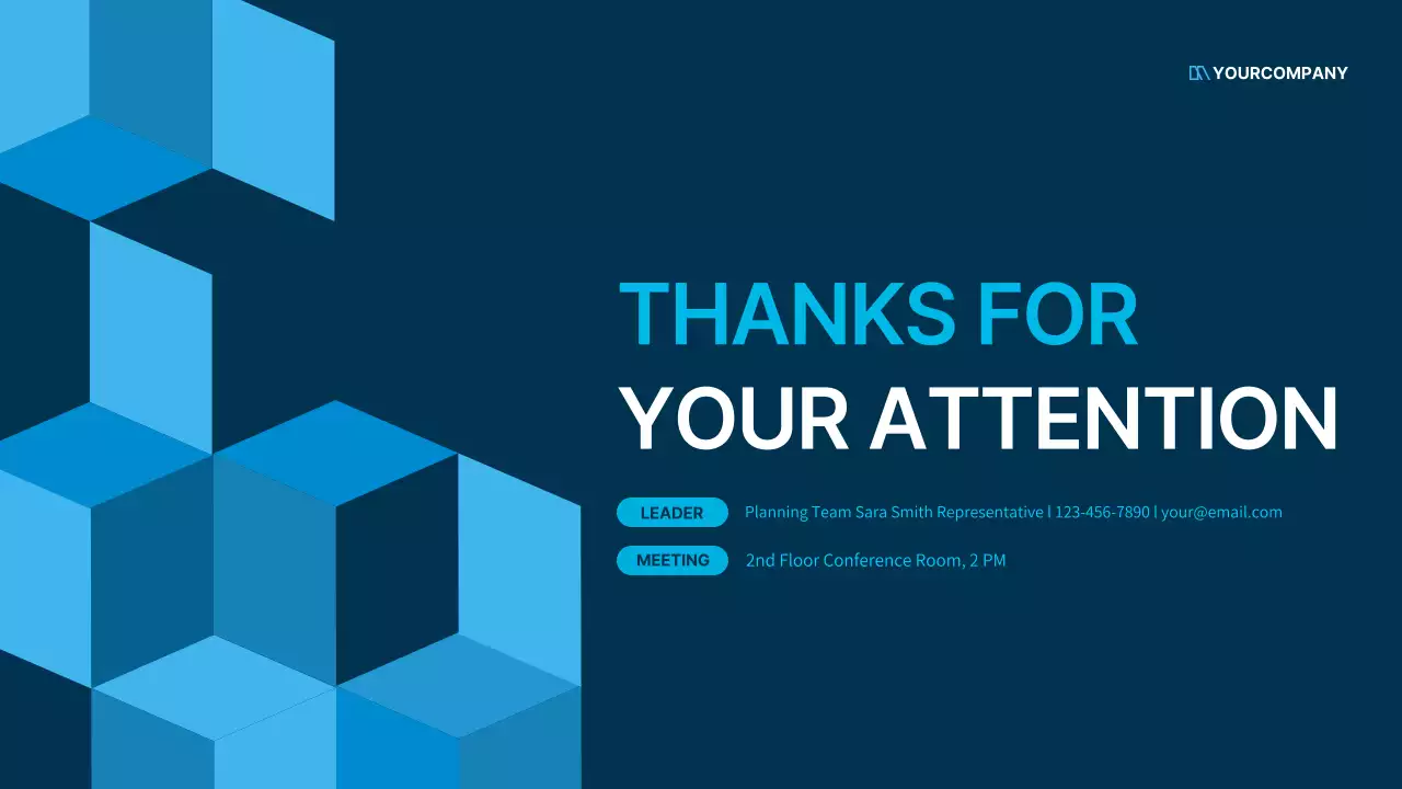 Simple office worker business plan in navy and blue