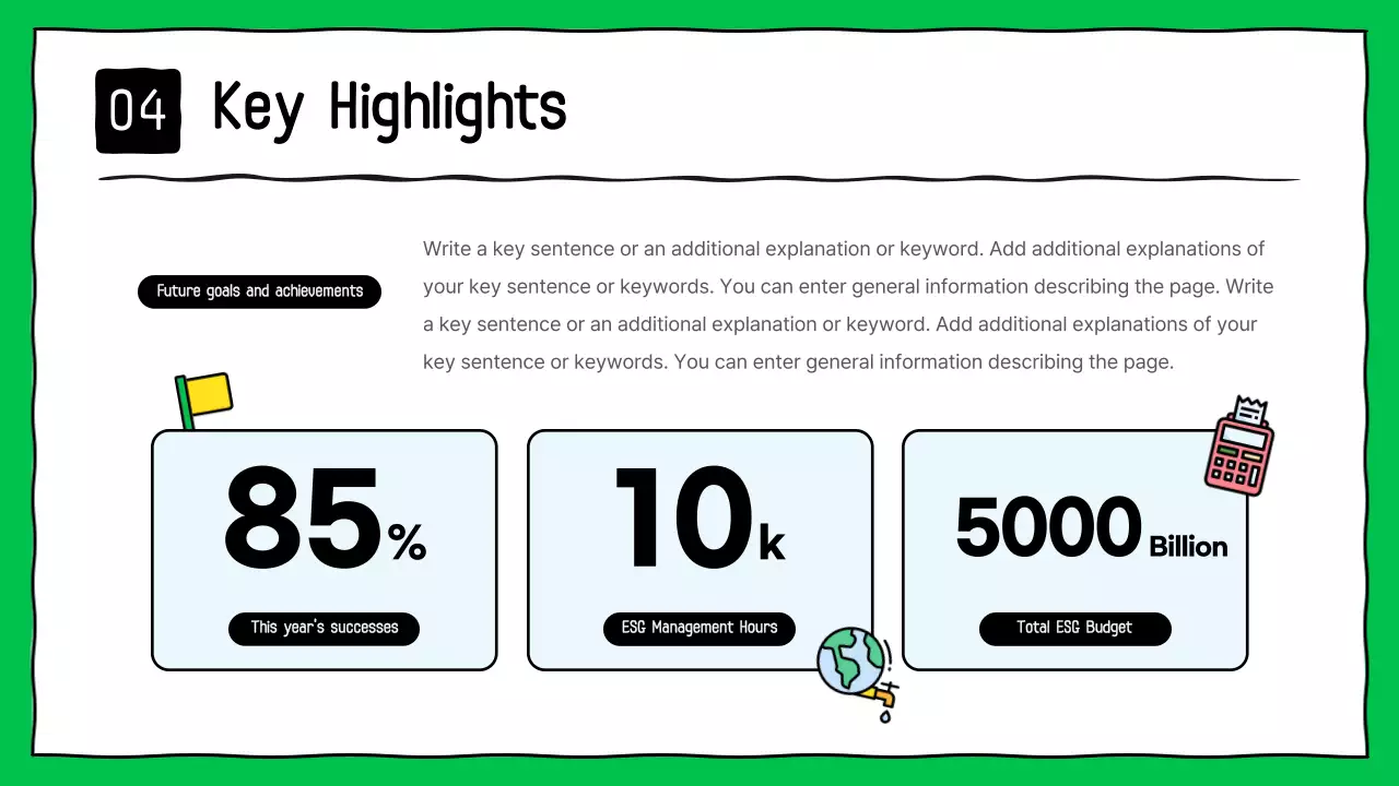 Green Simple Esg Report Presentation