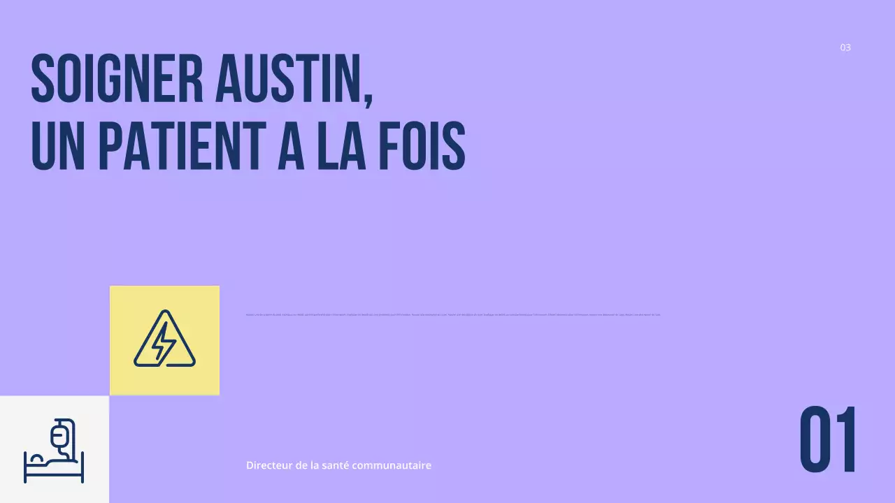 Présentation colorée et moderne de promotion des soins de santé