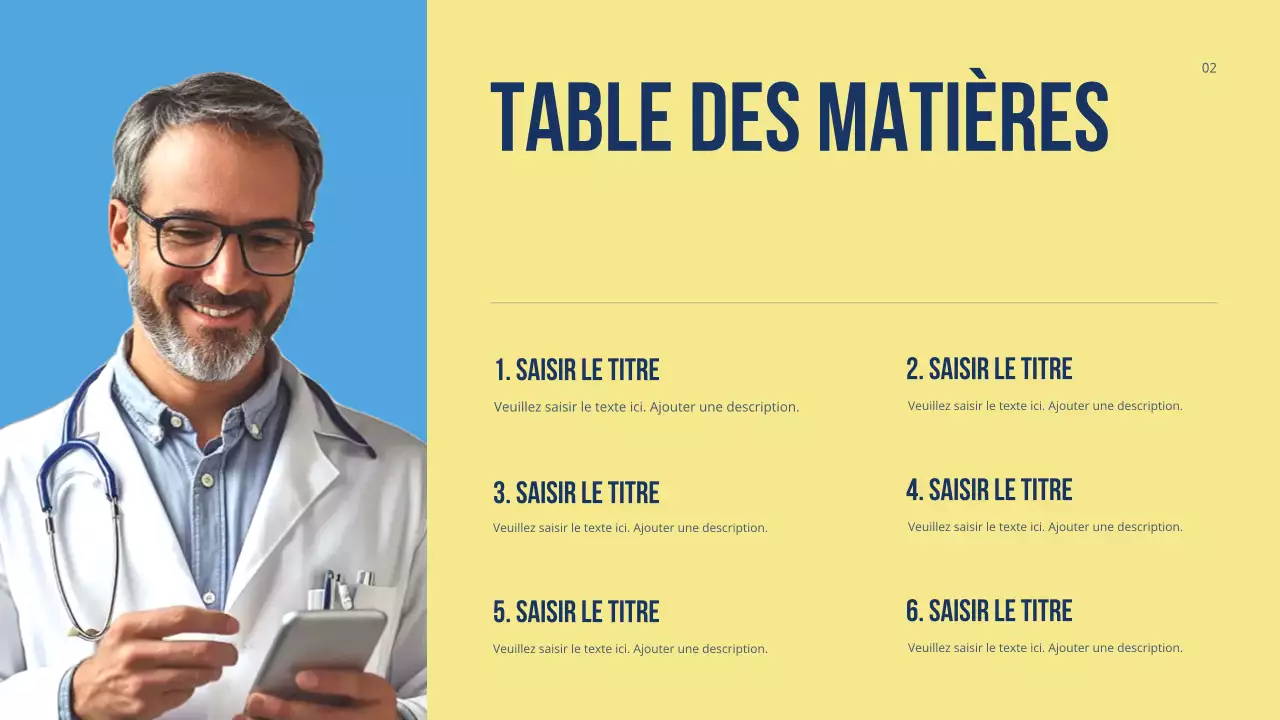 Présentation colorée et moderne de promotion des soins de santé