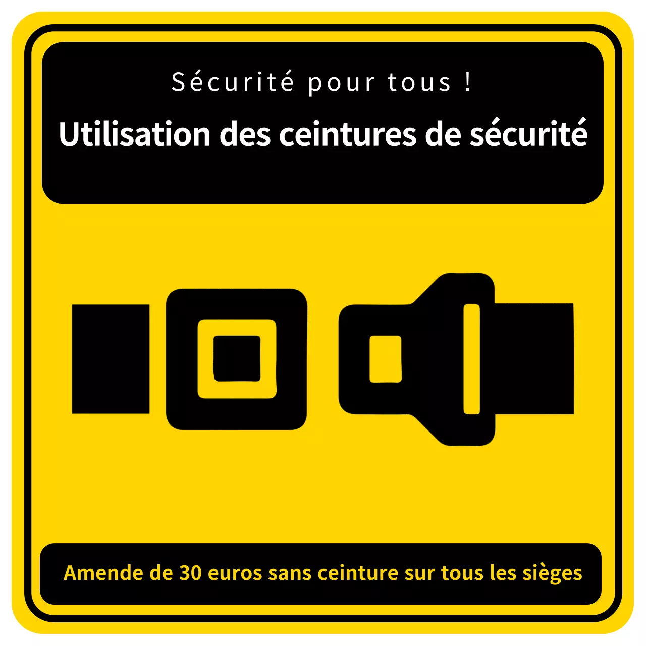 Consignes de sécurité surlignées en jaune