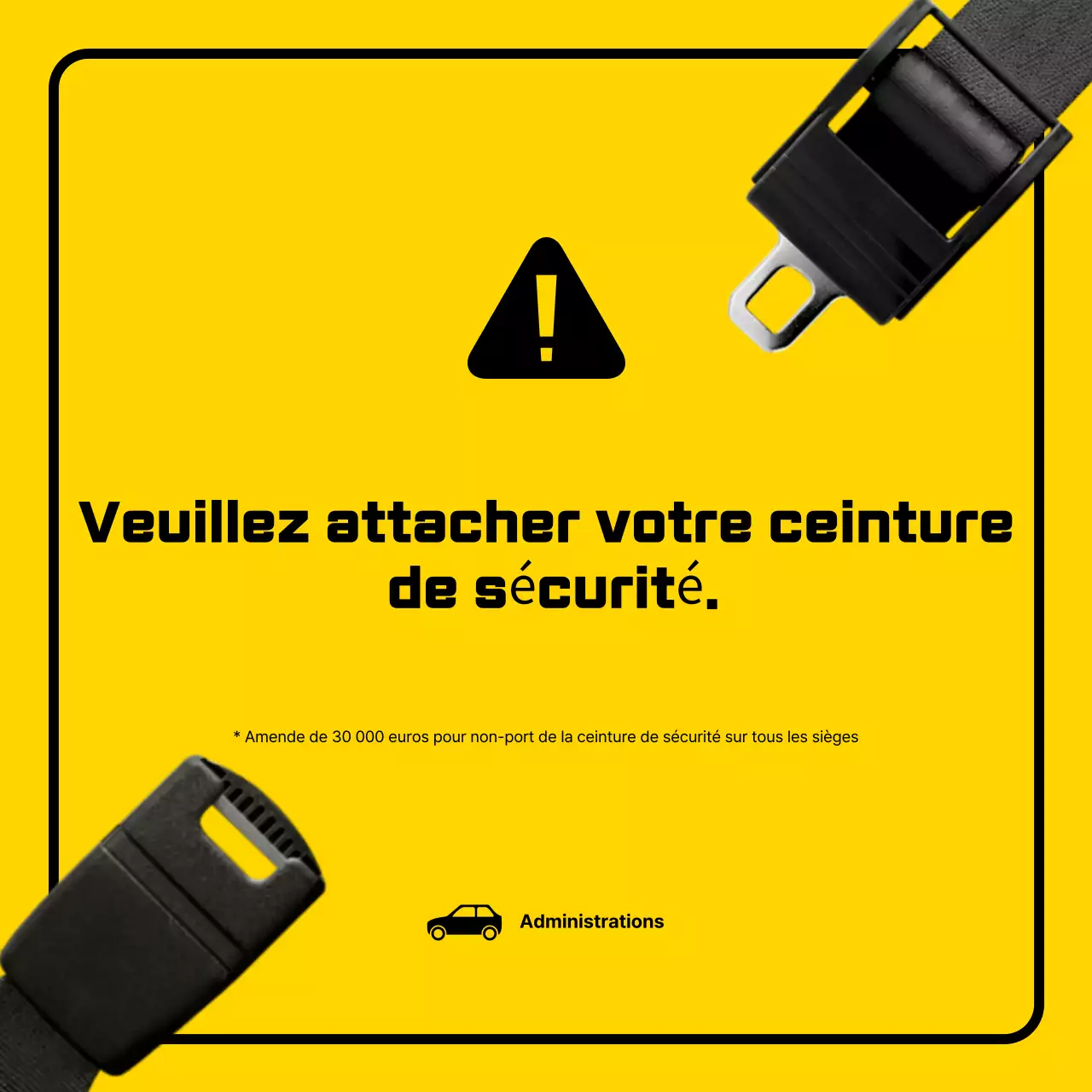 Campagne de sécurité simple et jaune