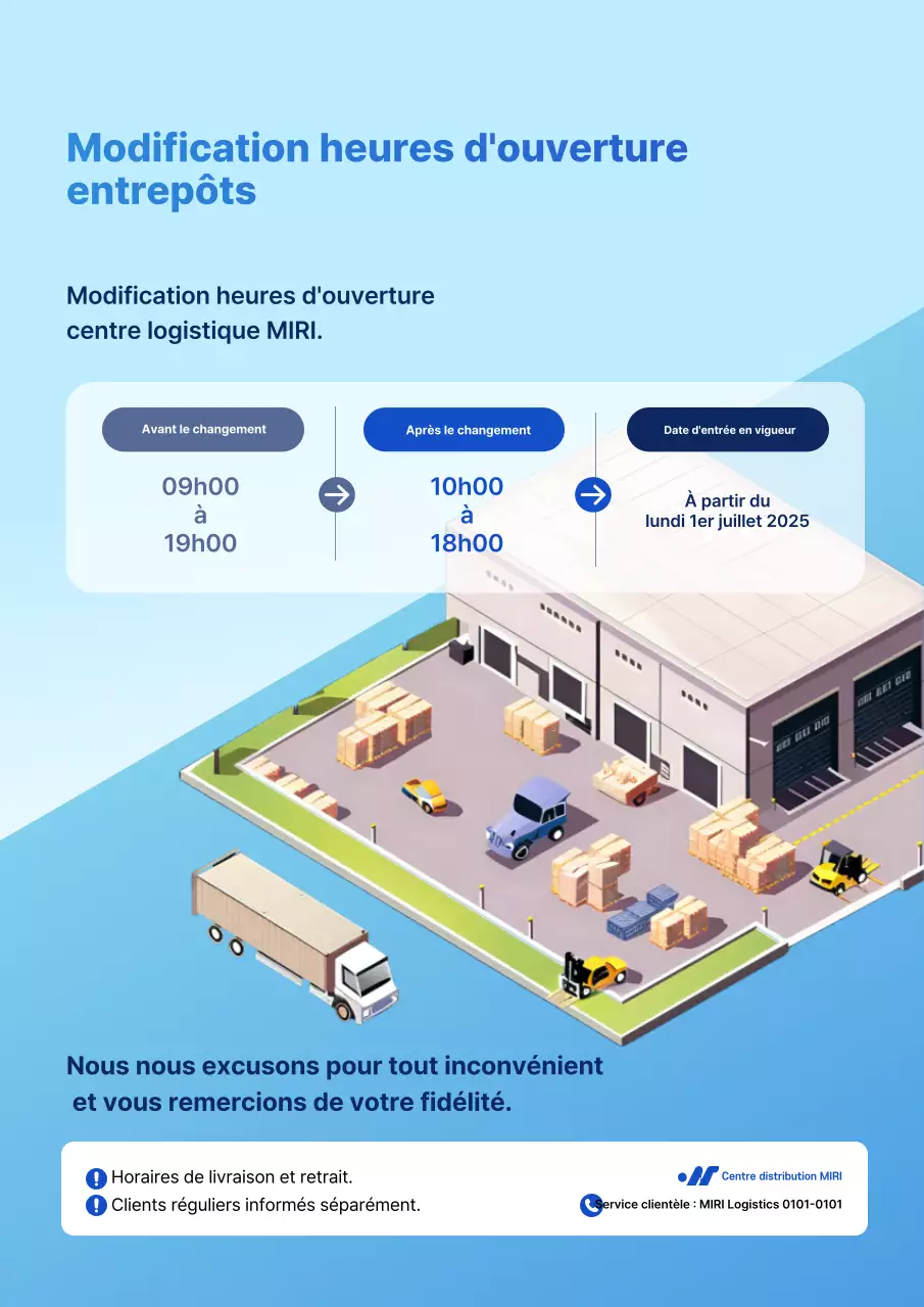 Guide des heures d'ouverture de Sky Blue Modern