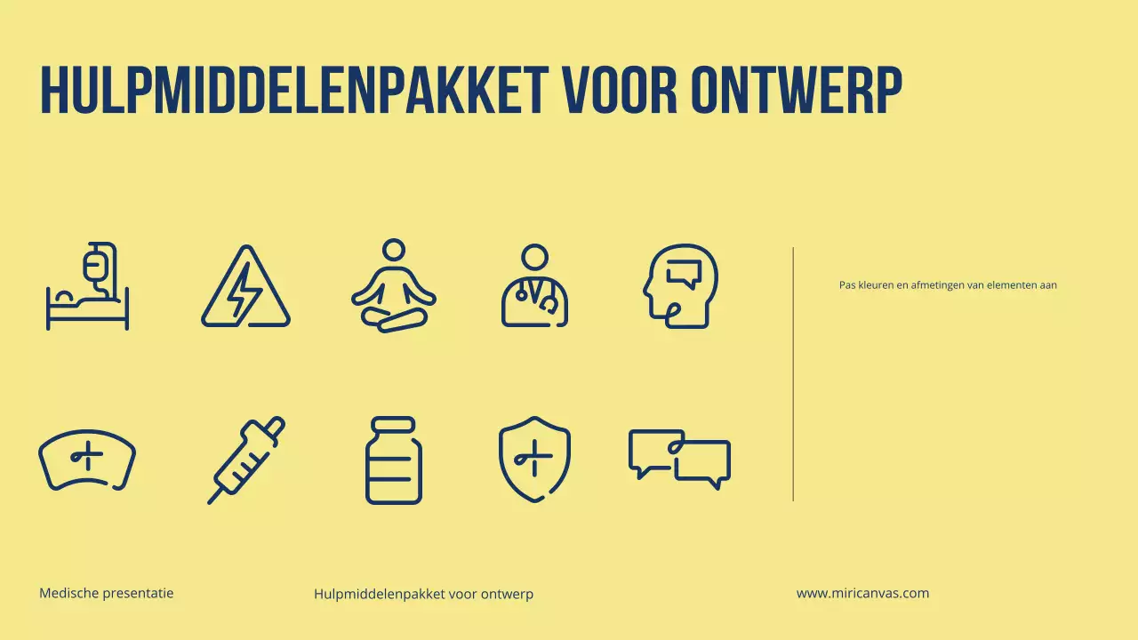 Kleurrijke moderne presentatie voor gezondheidszorgpromotie