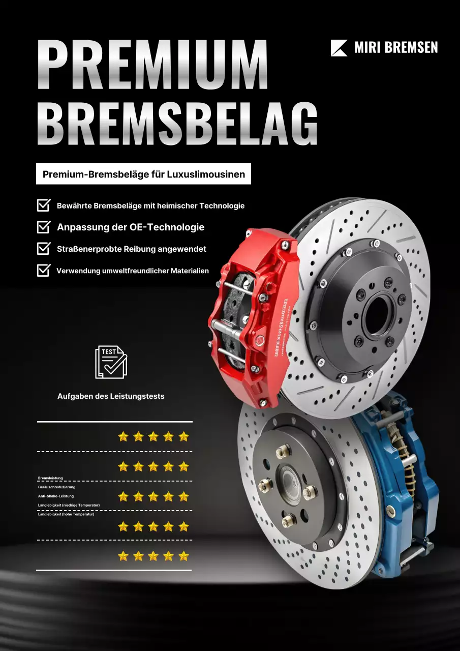 Werbung für ein schwarzes Luxusauto