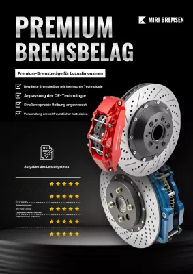 Werbung für ein schwarzes Luxusauto