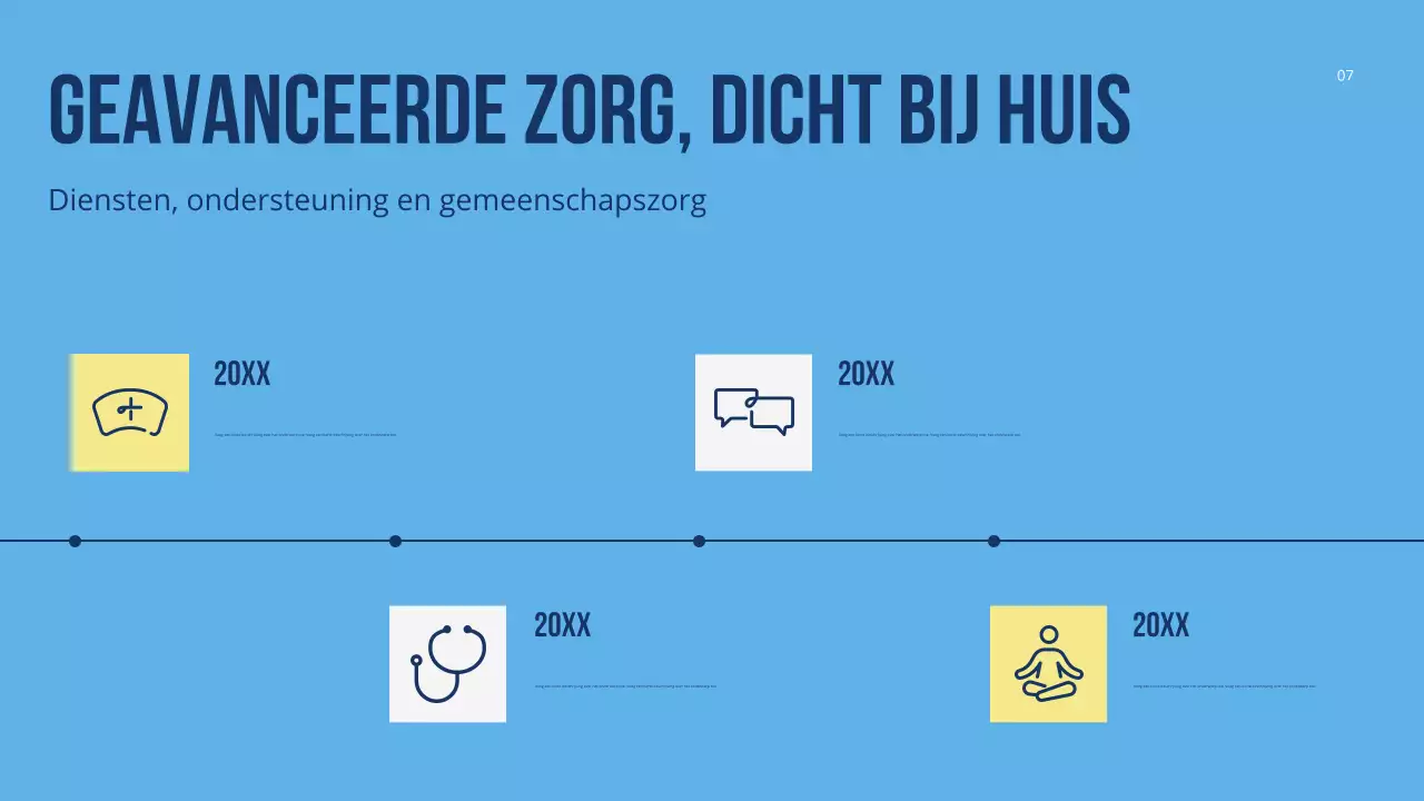 Kleurrijke moderne presentatie voor gezondheidszorgpromotie