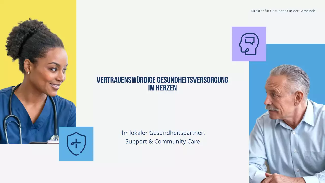 Farbenfrohe, moderne Gesundheitsförderung Präsentation