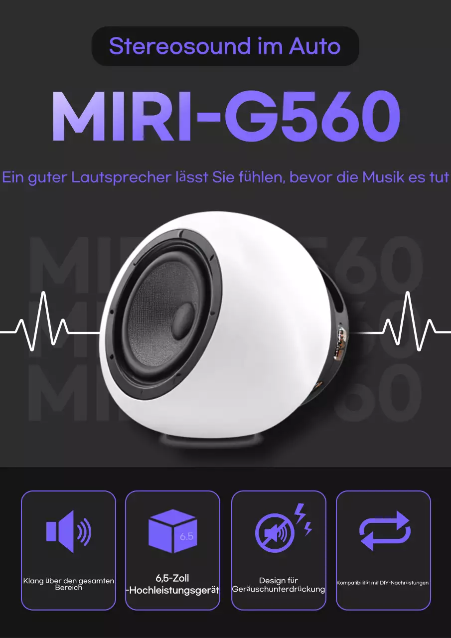 Schwarze moderne Autolautsprecher Werbung