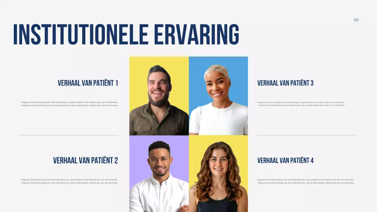 Kleurrijke moderne presentatie voor gezondheidszorgpromotie