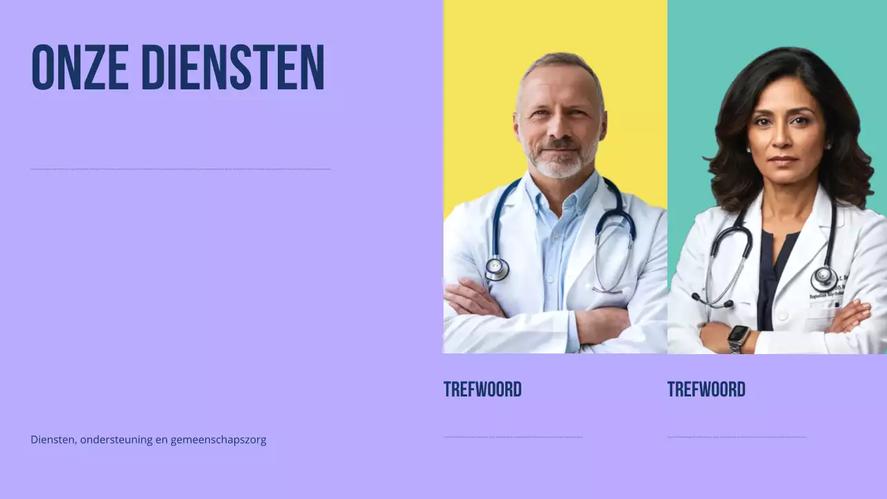 Kleurrijke moderne presentatie voor gezondheidszorgpromotie