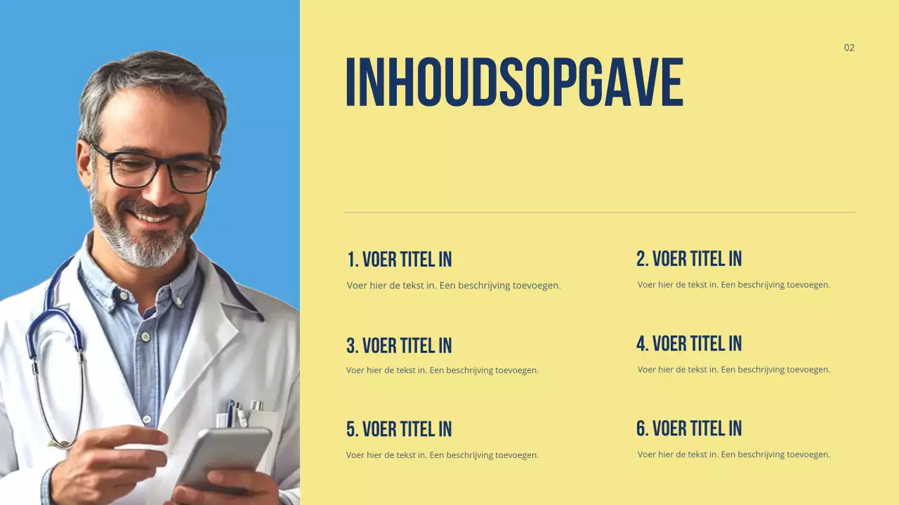 Kleurrijke moderne presentatie voor gezondheidszorgpromotie