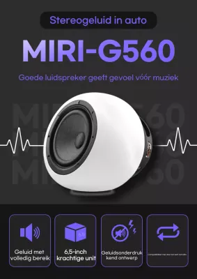 Advertentie voor zwarte moderne autoluidsprekers