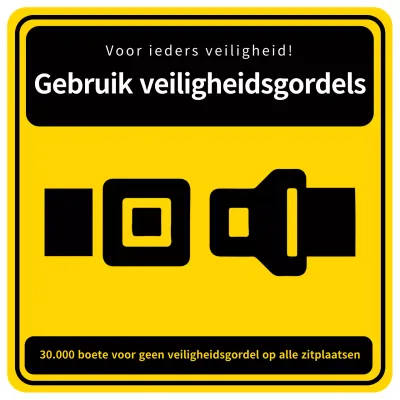 Geel gemarkeerde veiligheidsinstructies