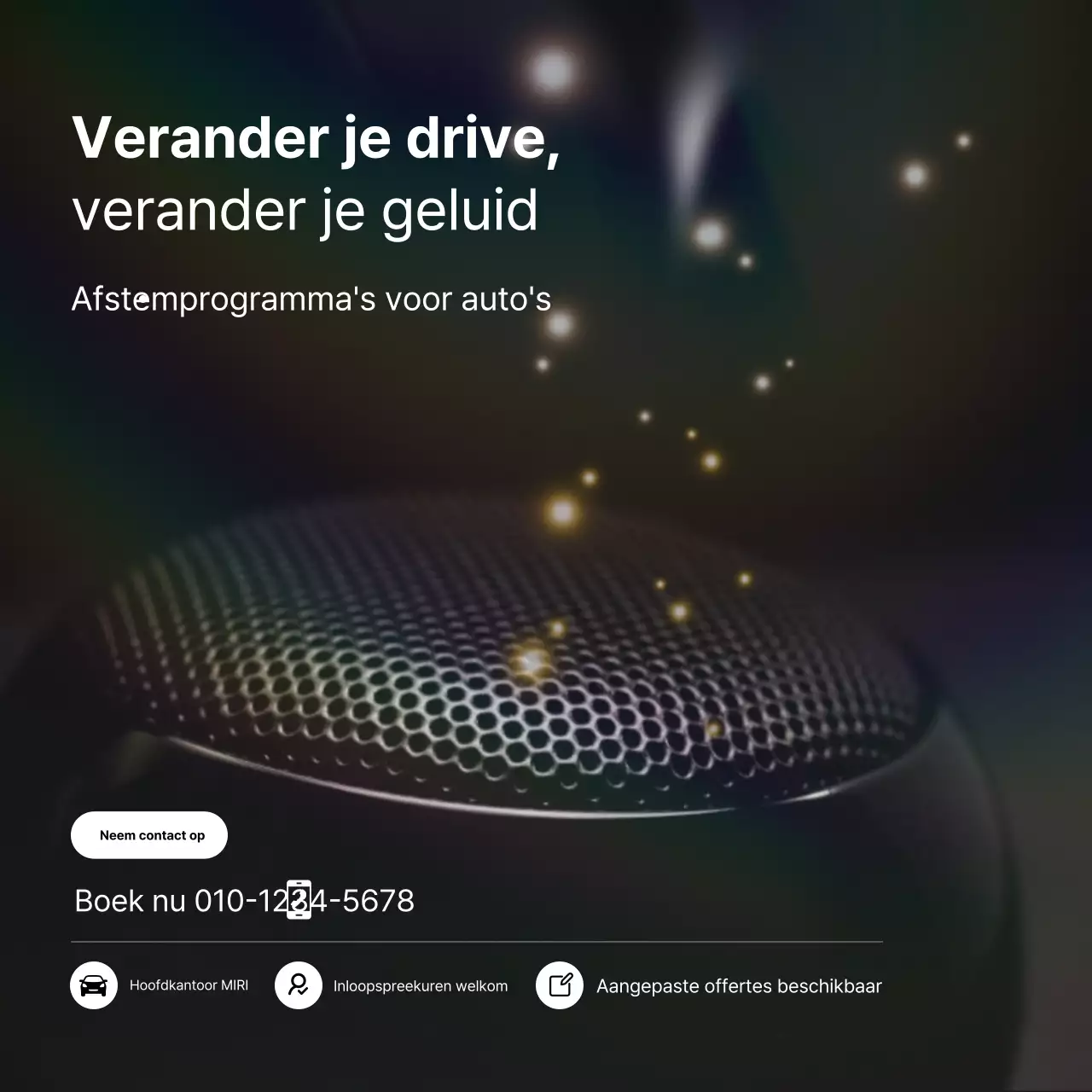 zwarte moderne auto advertentie