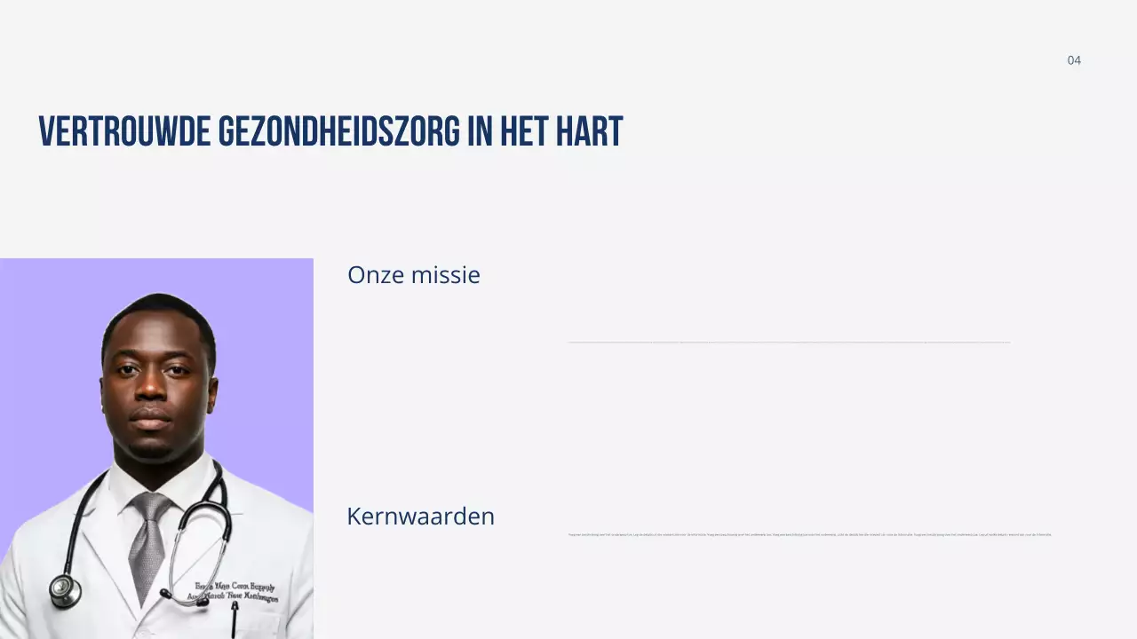 Kleurrijke moderne presentatie voor gezondheidszorgpromotie