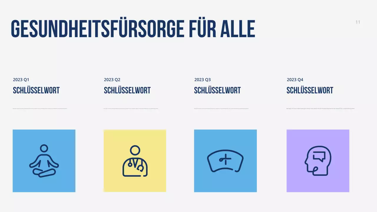 Farbenfrohe, moderne Gesundheitsförderung Präsentation