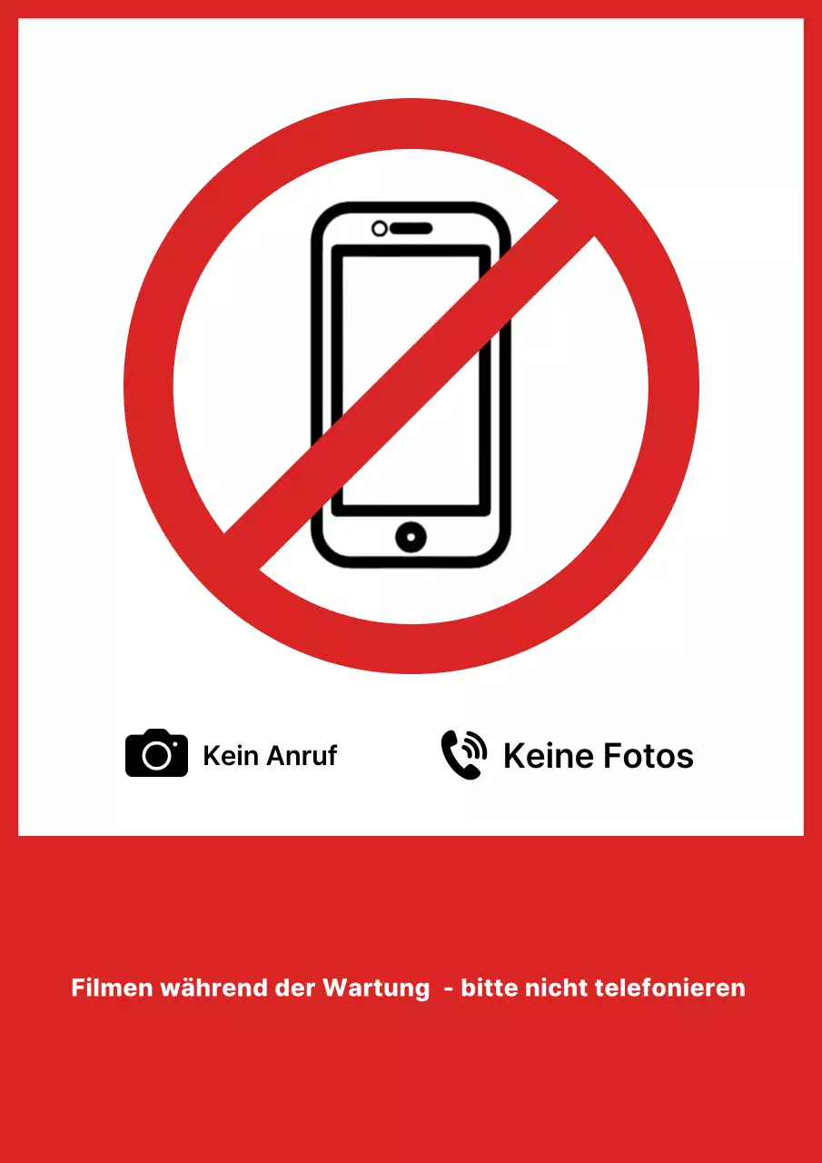 Rot-weißer minimalistischer Sicherheitsleitfaden für Autowerkstätten