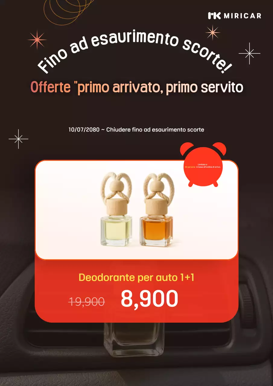 Sconto sul deodorante per auto moderno nero