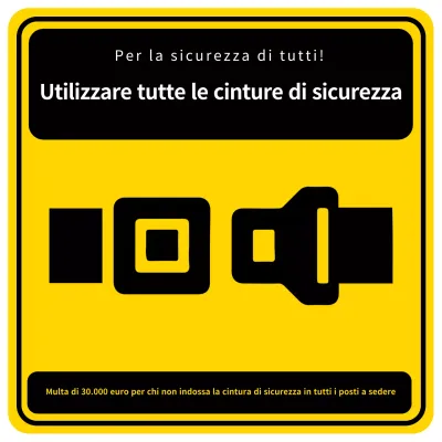 Istruzioni di sicurezza evidenziate in giallo