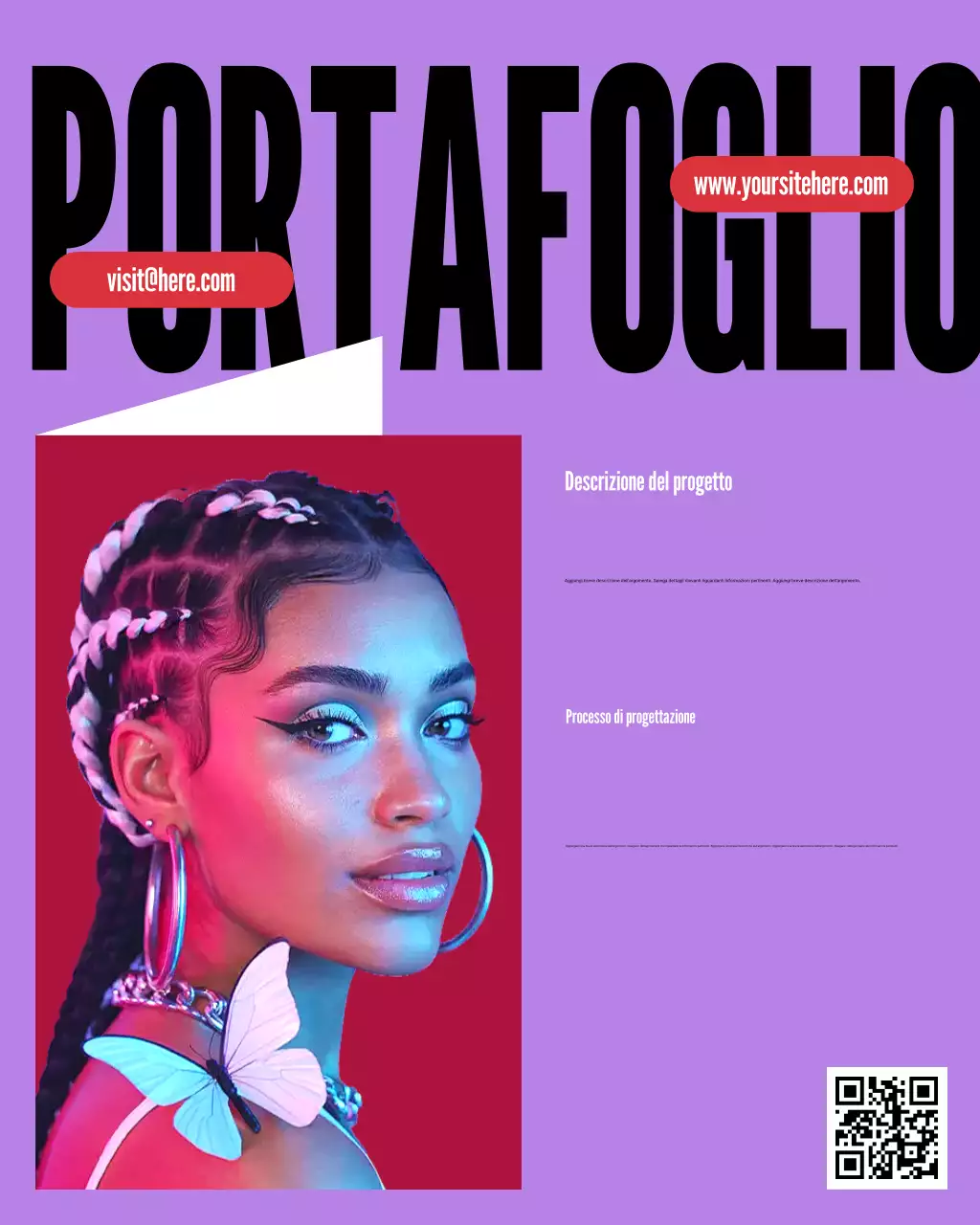 Post di Instagram promozionale del portfolio Pink Trendy