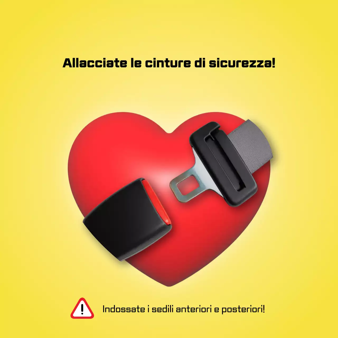 Una semplice guida alla cintura di sicurezza gialla e rossa per auto