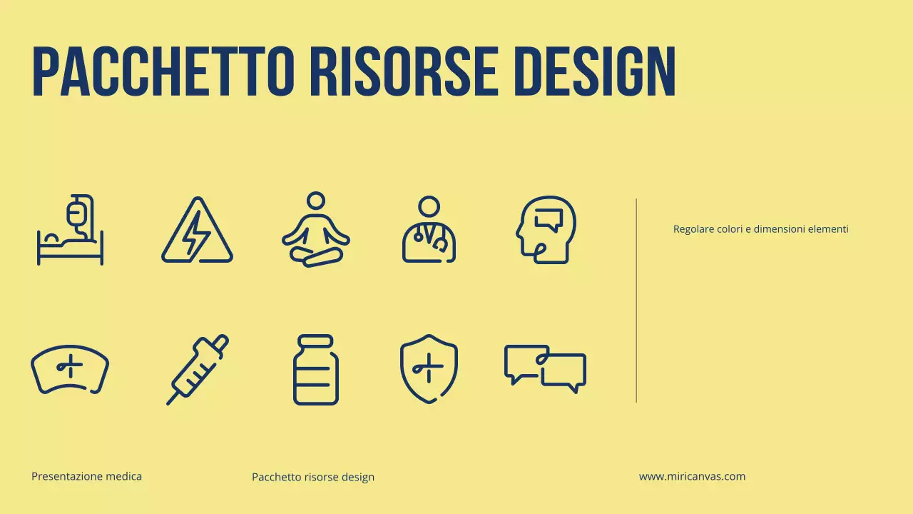 Presentazione moderna e colorata per la promozione dell'assistenza sanitaria