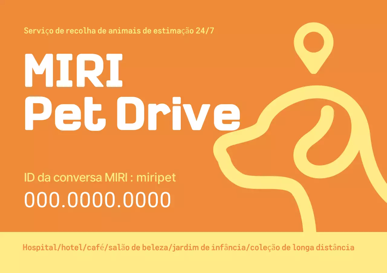 Promoção simples de táxi para animais de estimação laranja e amarelo