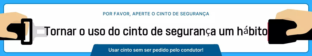 Guia simples para cinto de segurança de carro em azul e marinho