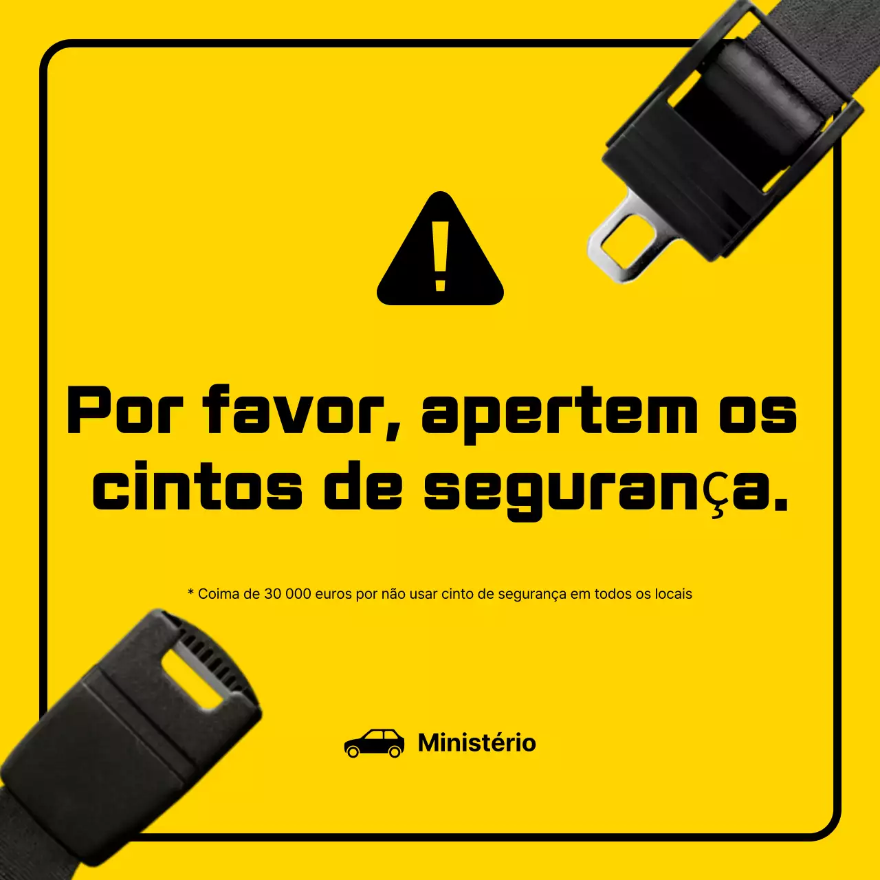 Campanha de Segurança Amarela Simples