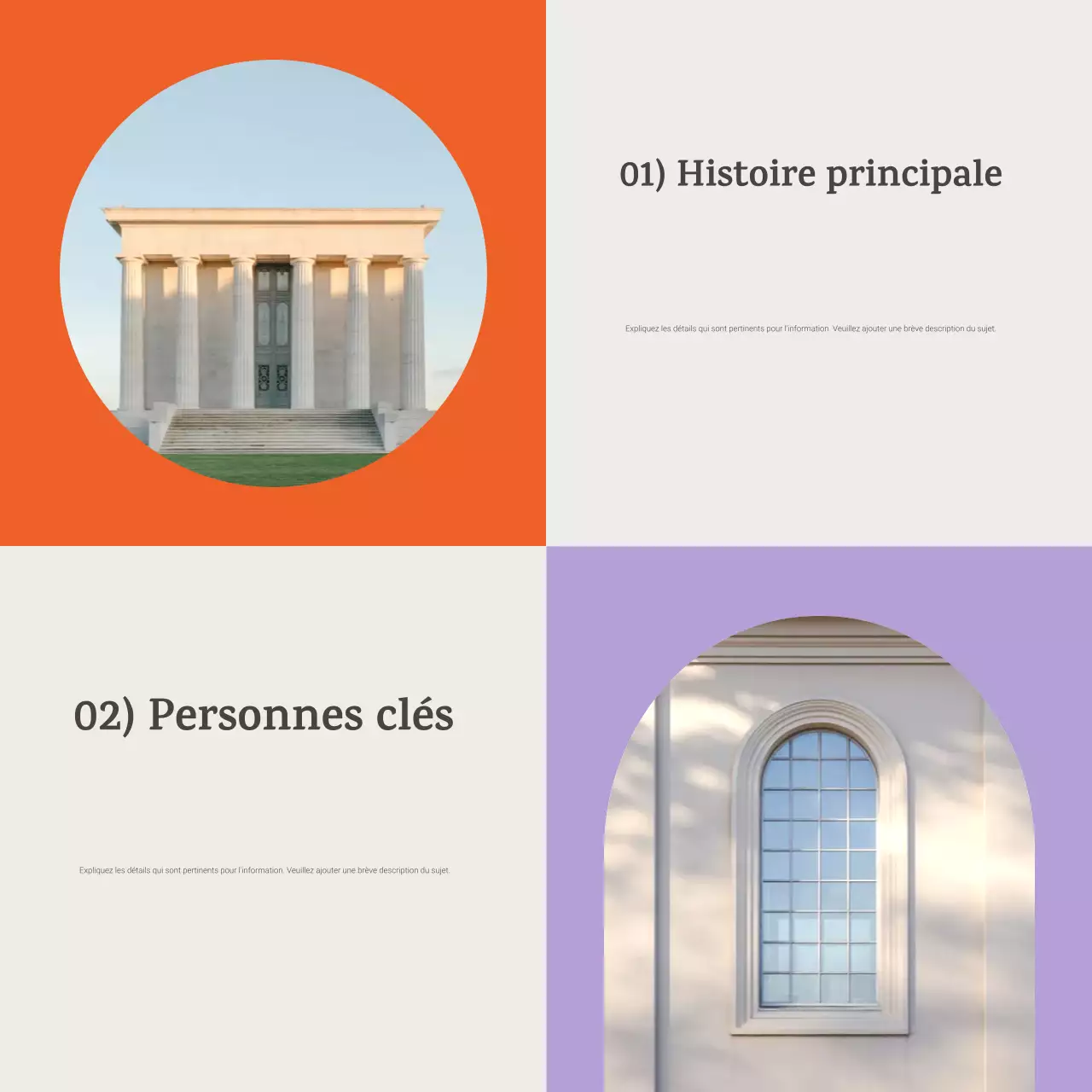 Carrousel d'annonces d'événements historiques Purple Classic