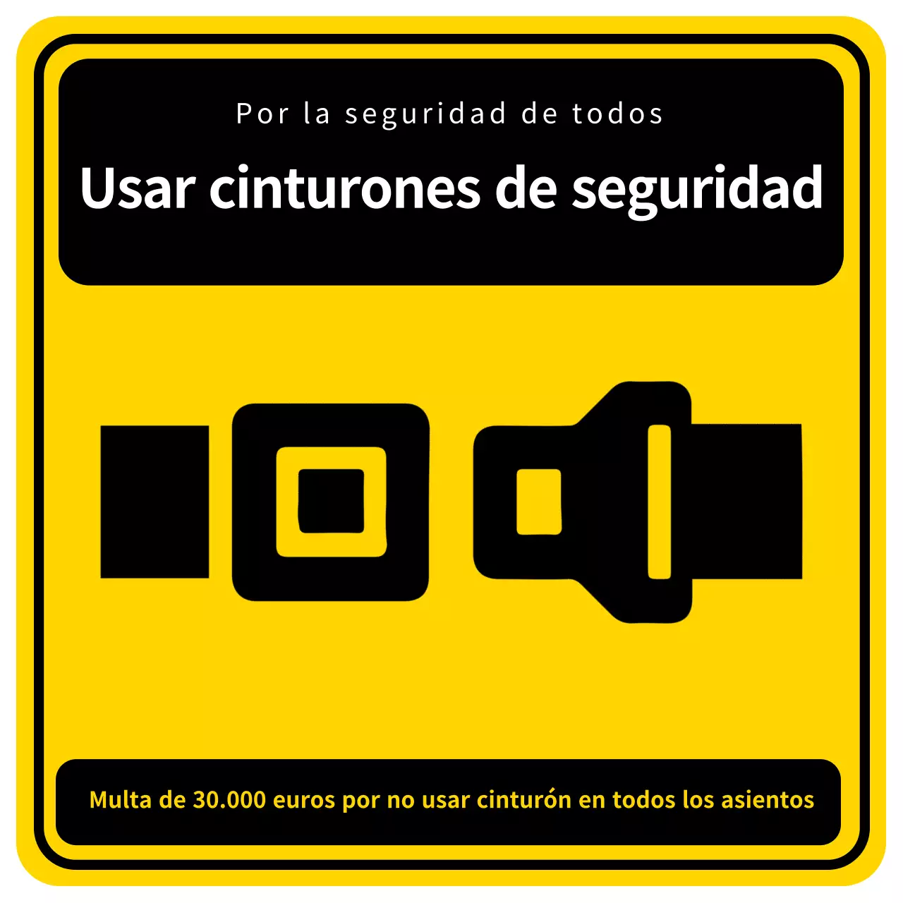 Instrucciones de seguridad resaltadas en amarillo