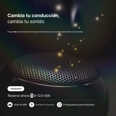 Anuncio de coche moderno negro
