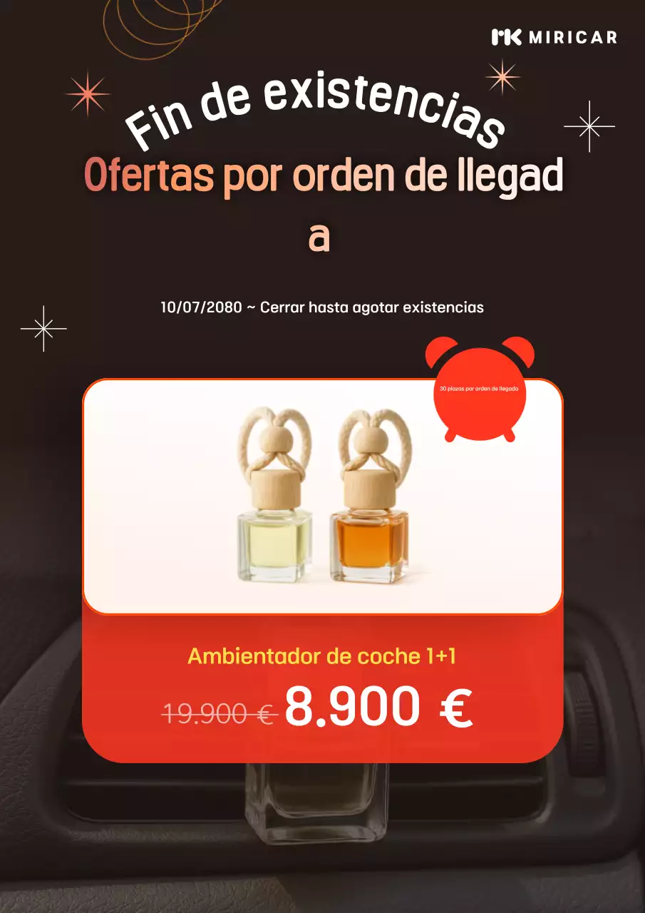 Ambientador moderno para coche negro con descuento