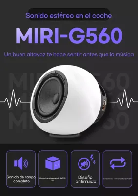 Anuncio de altavoces modernos negros para coche