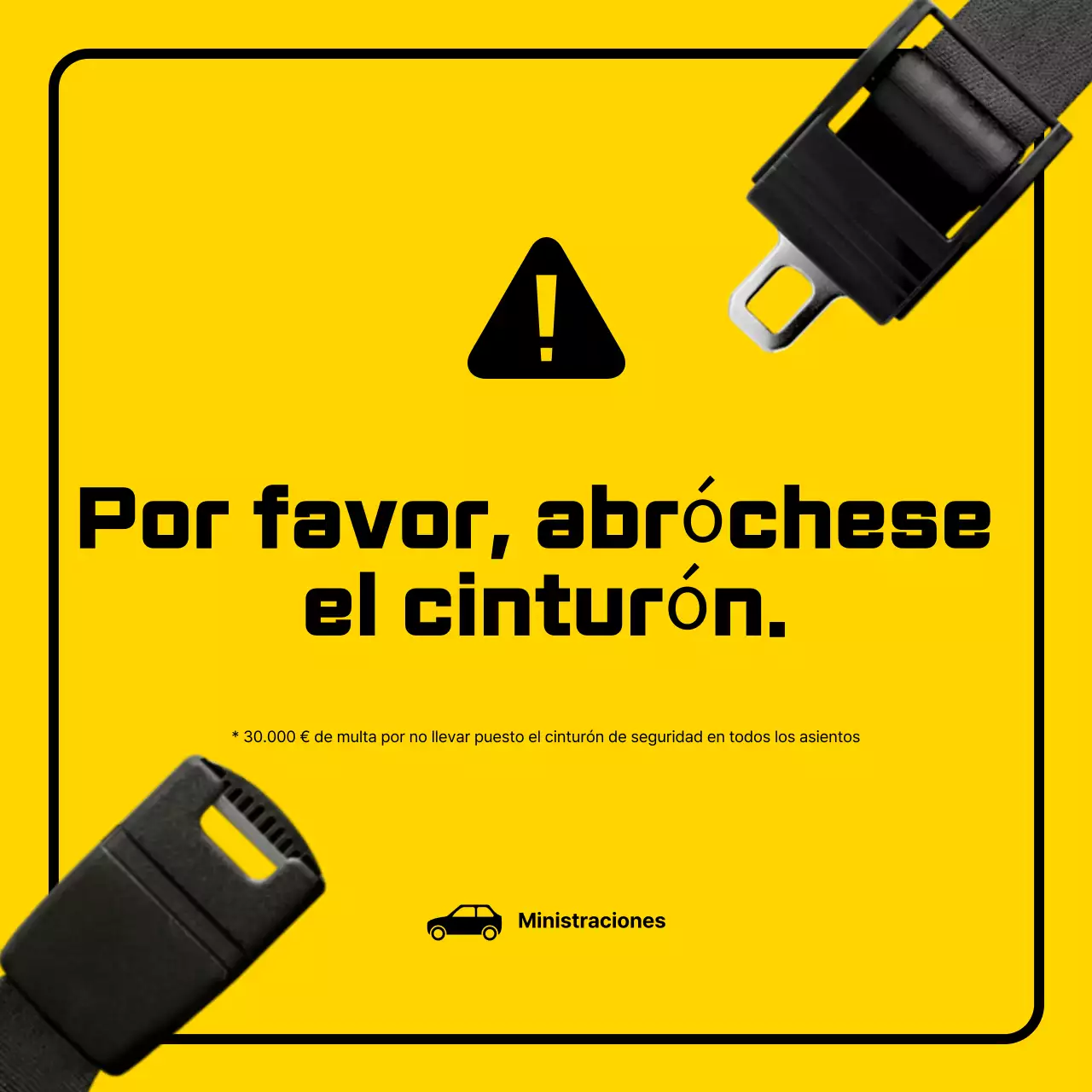Campaña de seguridad simple amarilla