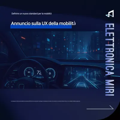 Annuncio di tecnologia moderna blu