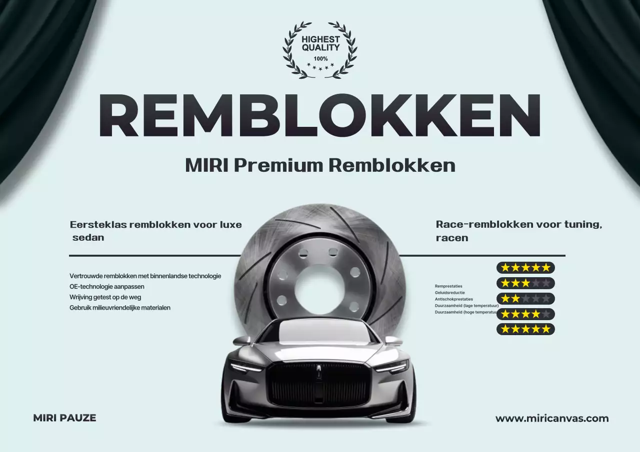 grijze moderne auto-advertentie