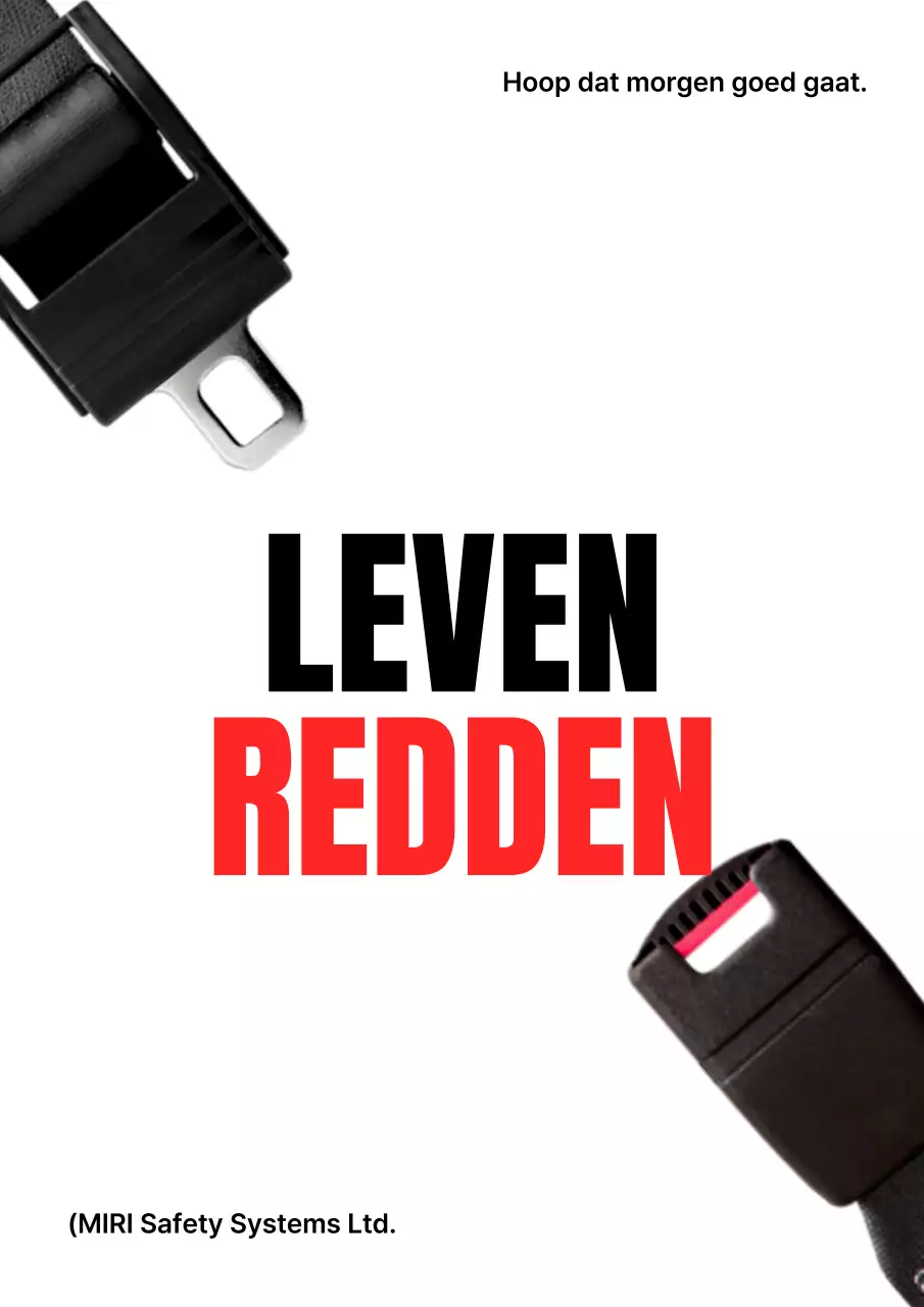 Zwarte Eenvoudige Veiligheidscampagne