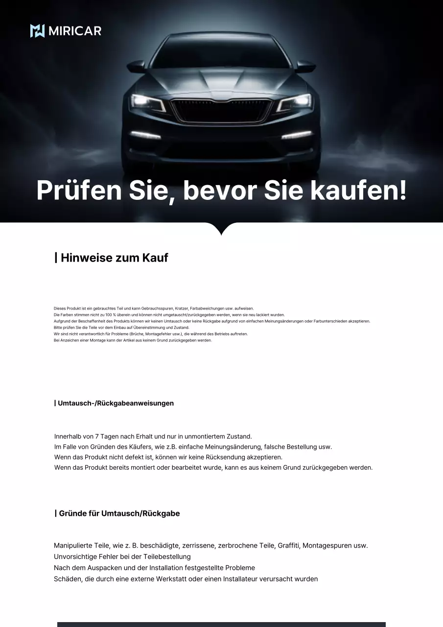Kaufratgeber für schwarze moderne Autoteile