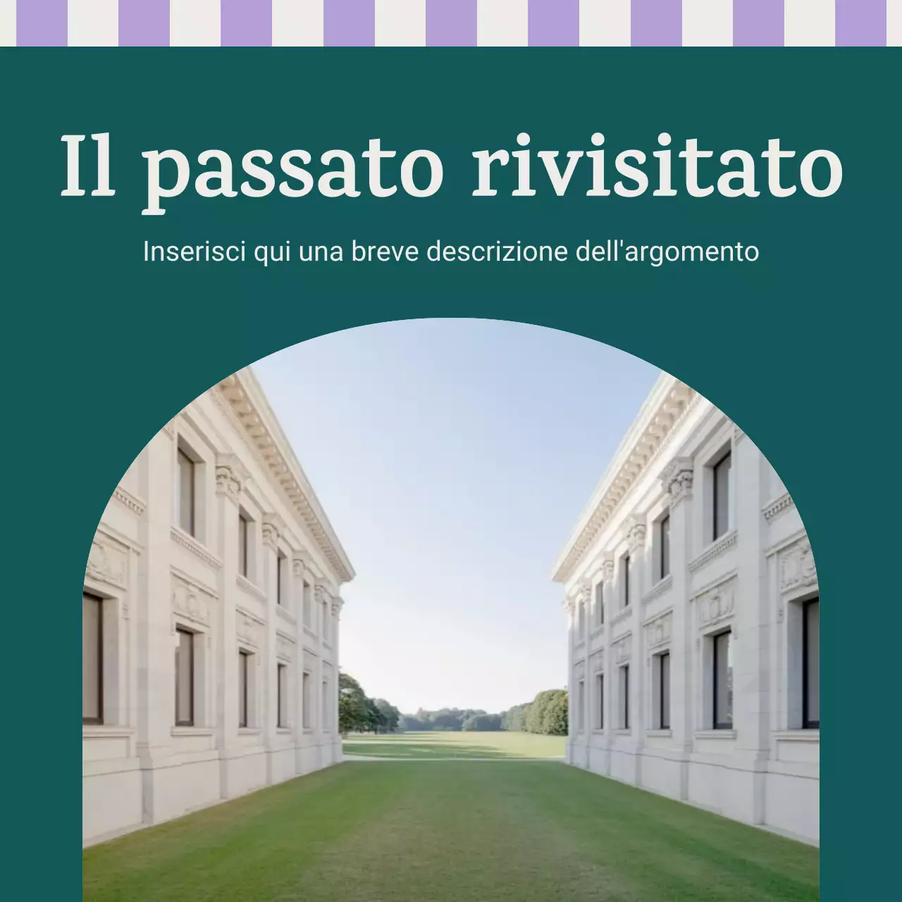 Carosello di annunci di eventi storici classici viola