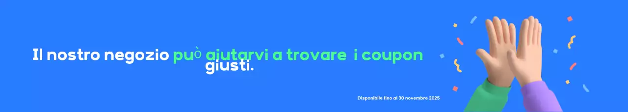 Pubblicità del coupon per i consumatori Blue Modern