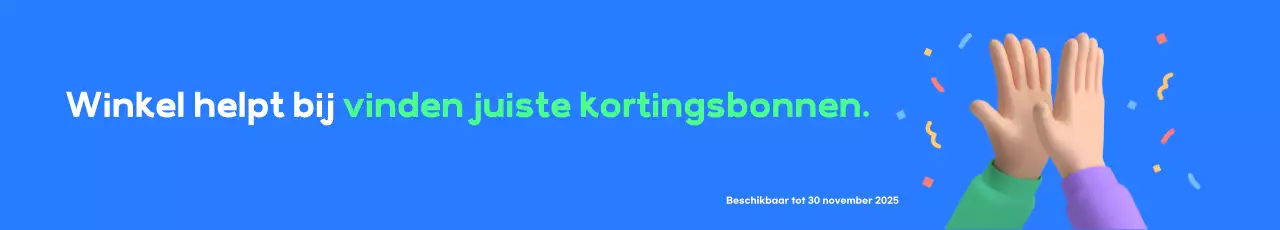 Blauwe moderne consumentencouponadvertentie