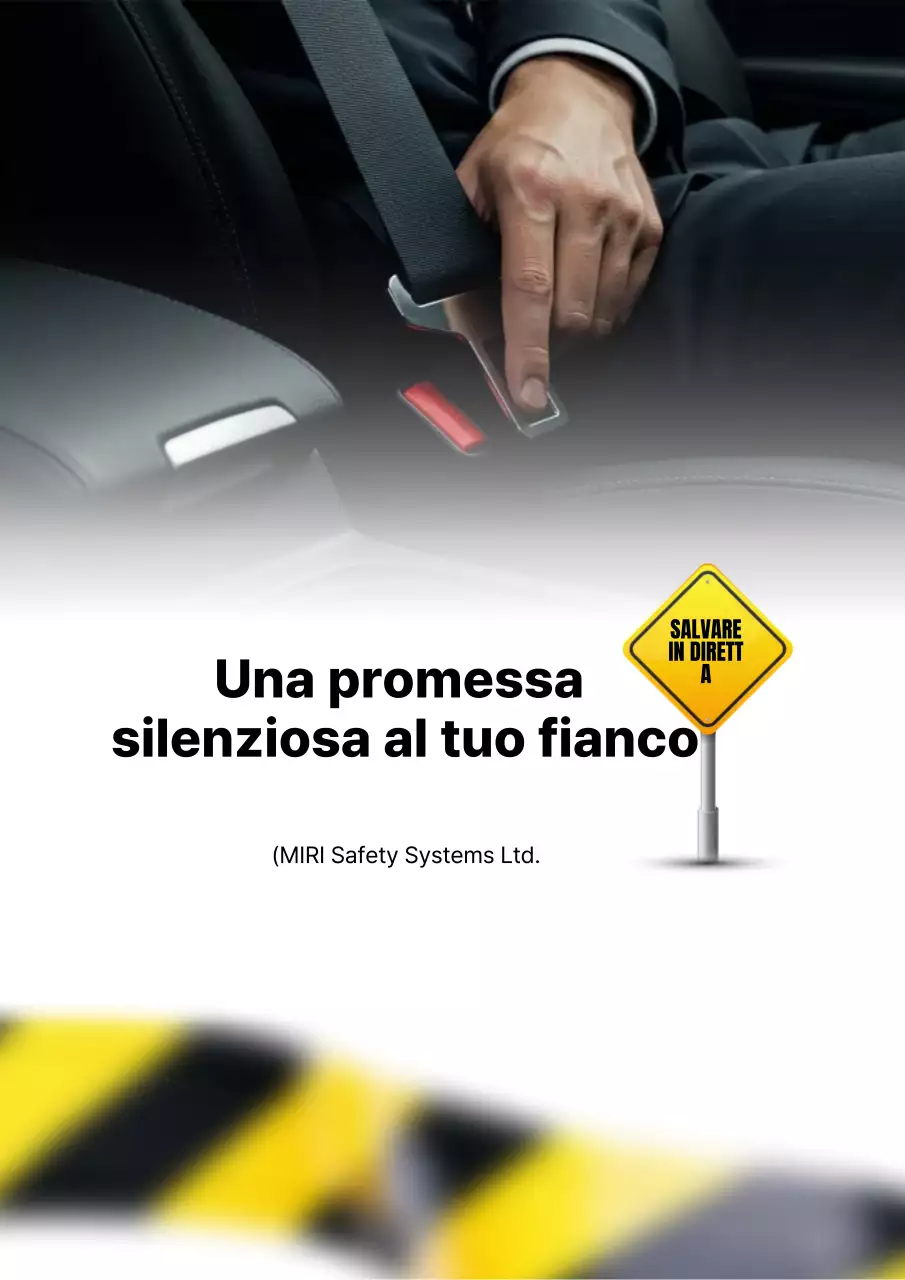 Campagna per la cintura di sicurezza semplice e nera